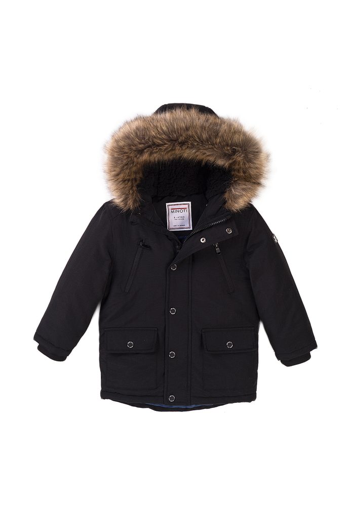 Kabát chlapecký Parka, Minoti, Stereo 2, černá - 110/116 | 5/6let