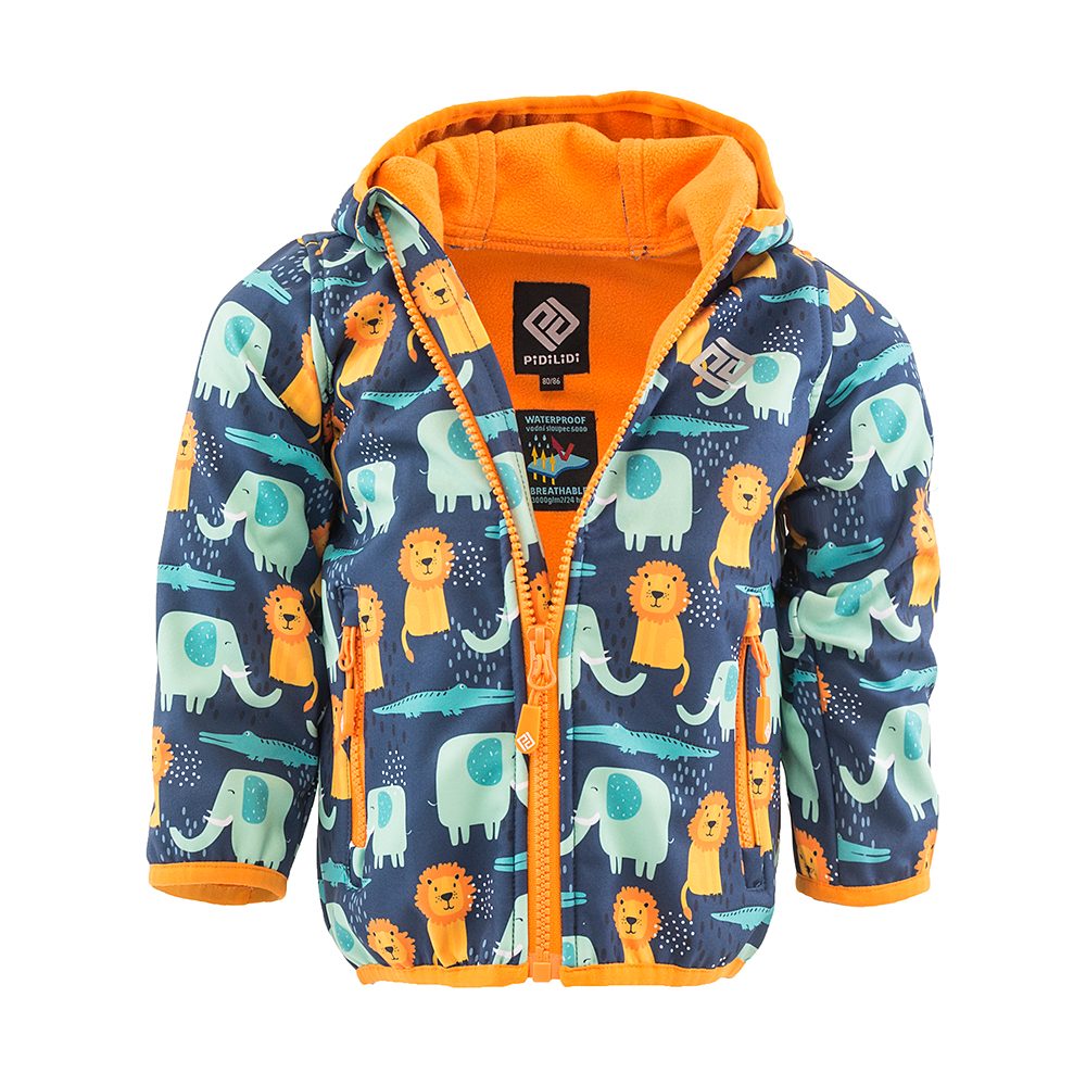 E-shop Chlapčenská softshellová bunda s potlačou a pevnou kapucňou, Pidilidi, PD1103-02, chlapec - 104/110 | 4/5let