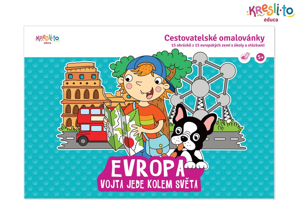 Vojta megy a világba - Európa, Kresli.to, W018364