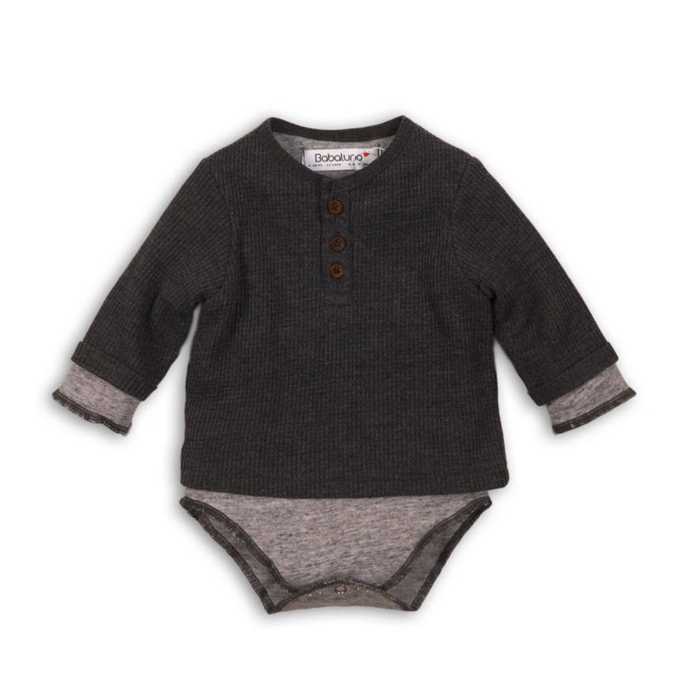 Body kojenecké bavlněné dvojitý rukáv, Minoti, WILD 9, kluk - 74/80 | 9-12m