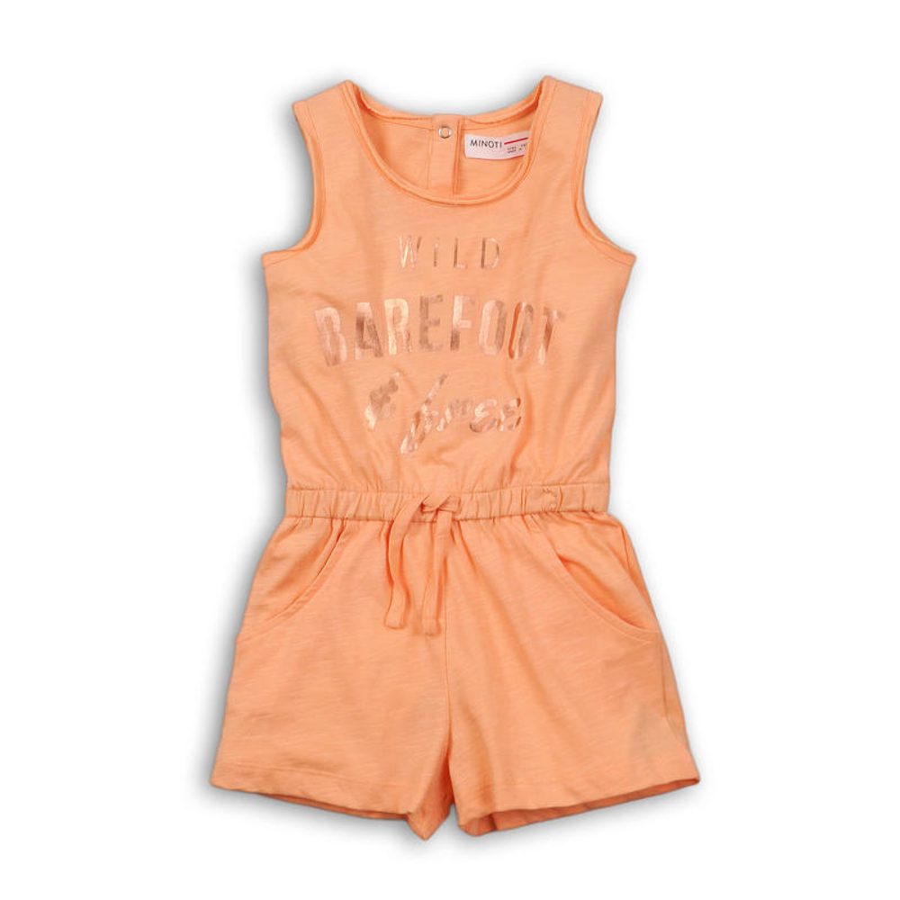 Overal Girl Summer, Minoti, Palm 3, Orange - 68/80 | 6-12m