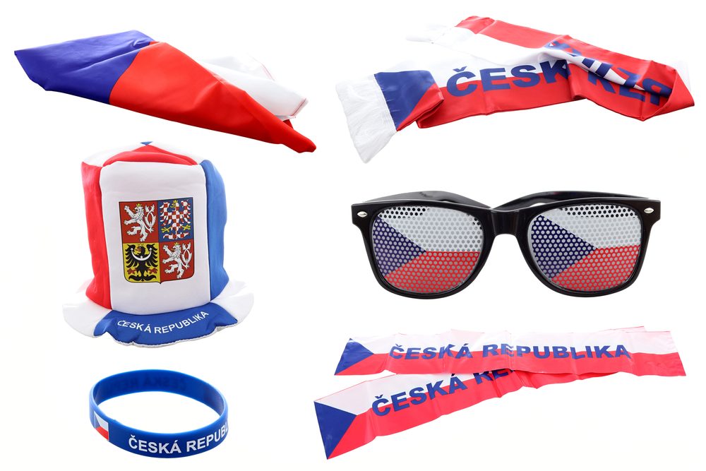Levně Fandící set Česká republika s kloboukem, Wiky, W040285