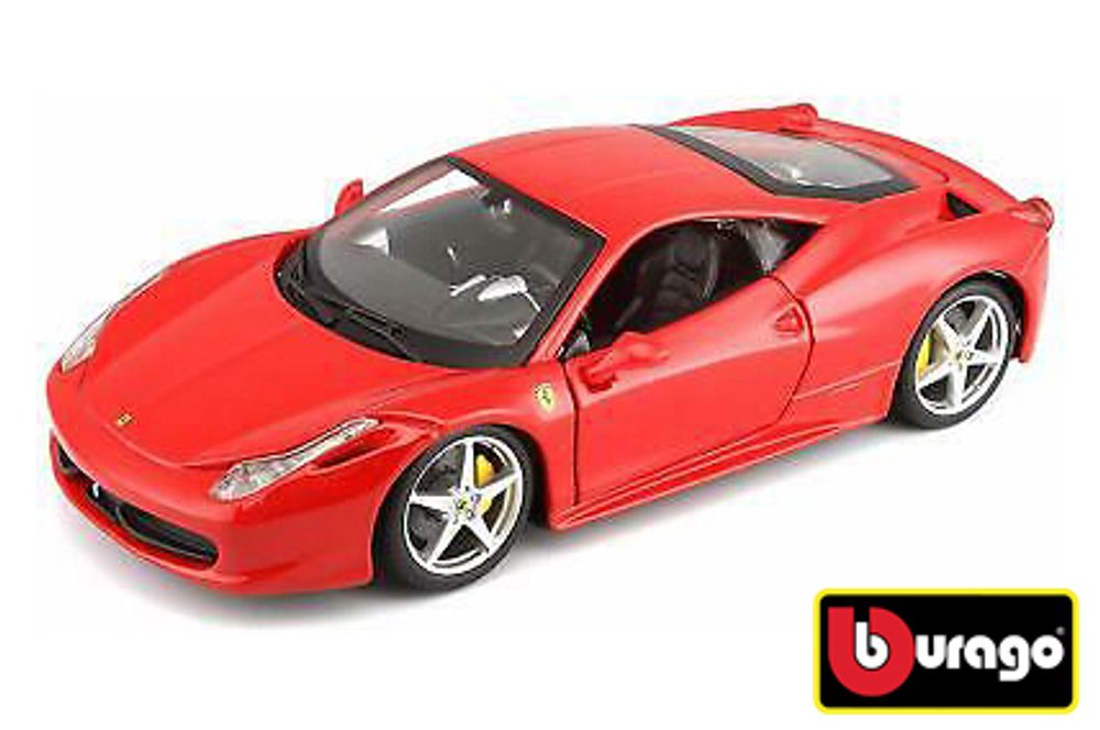 Bburago 1:24 Ferrari 458 Italia piros, W007280