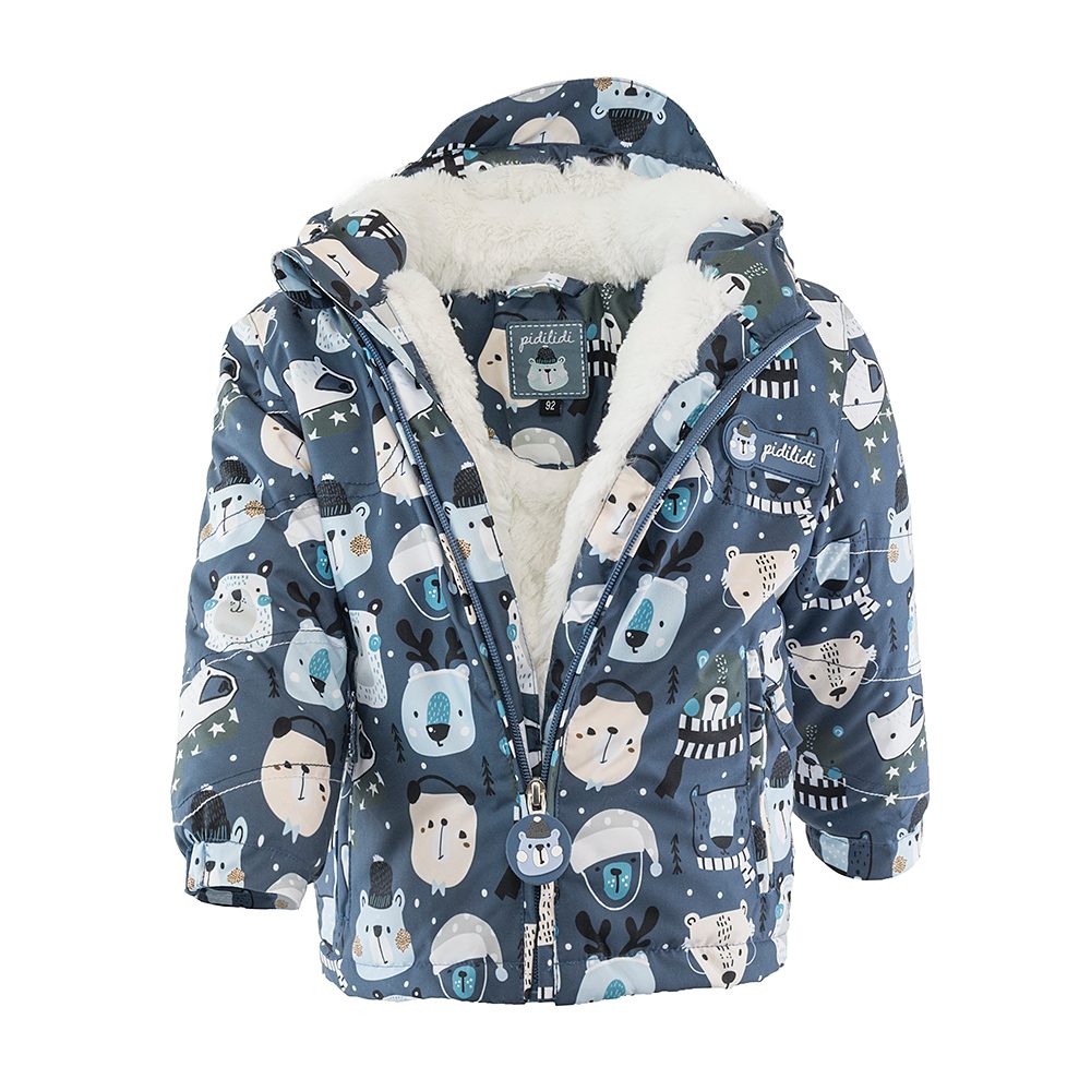 E-shop chlapčenská zimná bunda s kožušinou, Pidilidi, PD1130-02, modrá - 80 | 1rok