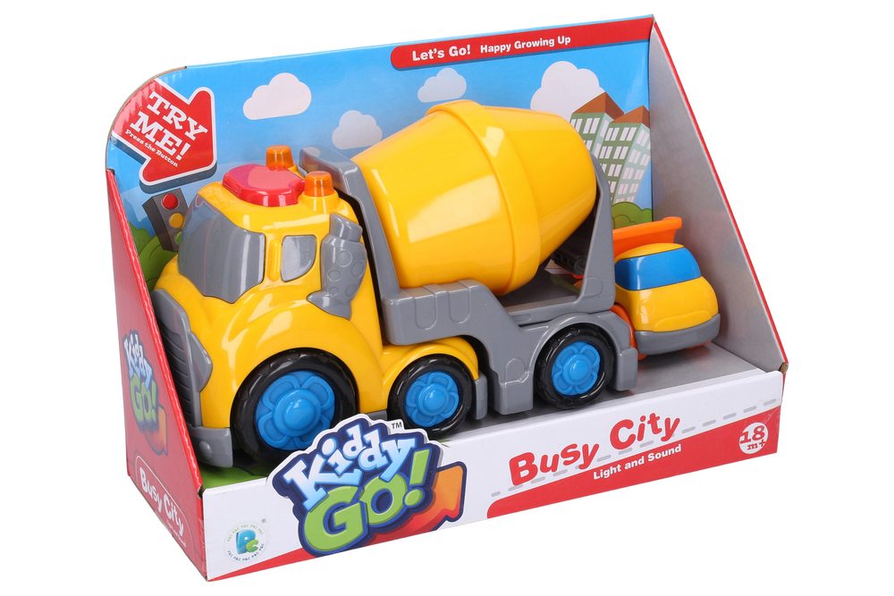 Levně Kiddy Auto míchačka s efekty 19,5 cm sklápěč 6,5 cm, Wiky Vehicles, W012384