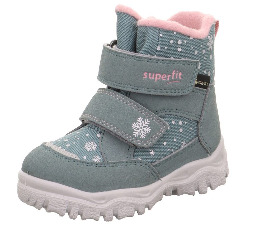 Dievčenské zimné topánky HUSKY1 Light Green/Pink Gore-Tex, Superfit,1-006045-7500 - 23