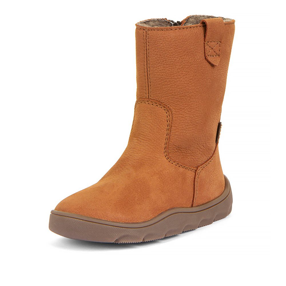 Dievčenské zimné barefoot čižmy ZERU TEX BOOT Cognac G3160257 - 30
