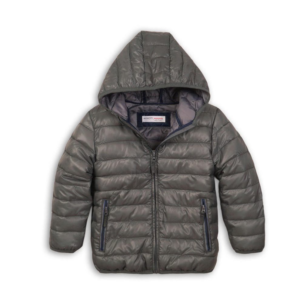 Zakó fiú téli puffa nylon, minoti, kilencven 9, szürke - 152/158 | 12/13év