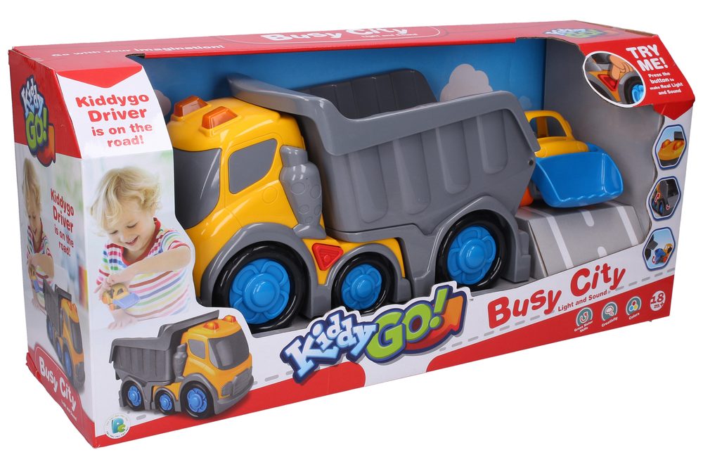 Levně Kiddy Auto sklápěcí s efekty 31 cm buldozer 13,5 cm, Wiky Vehicles, W012389