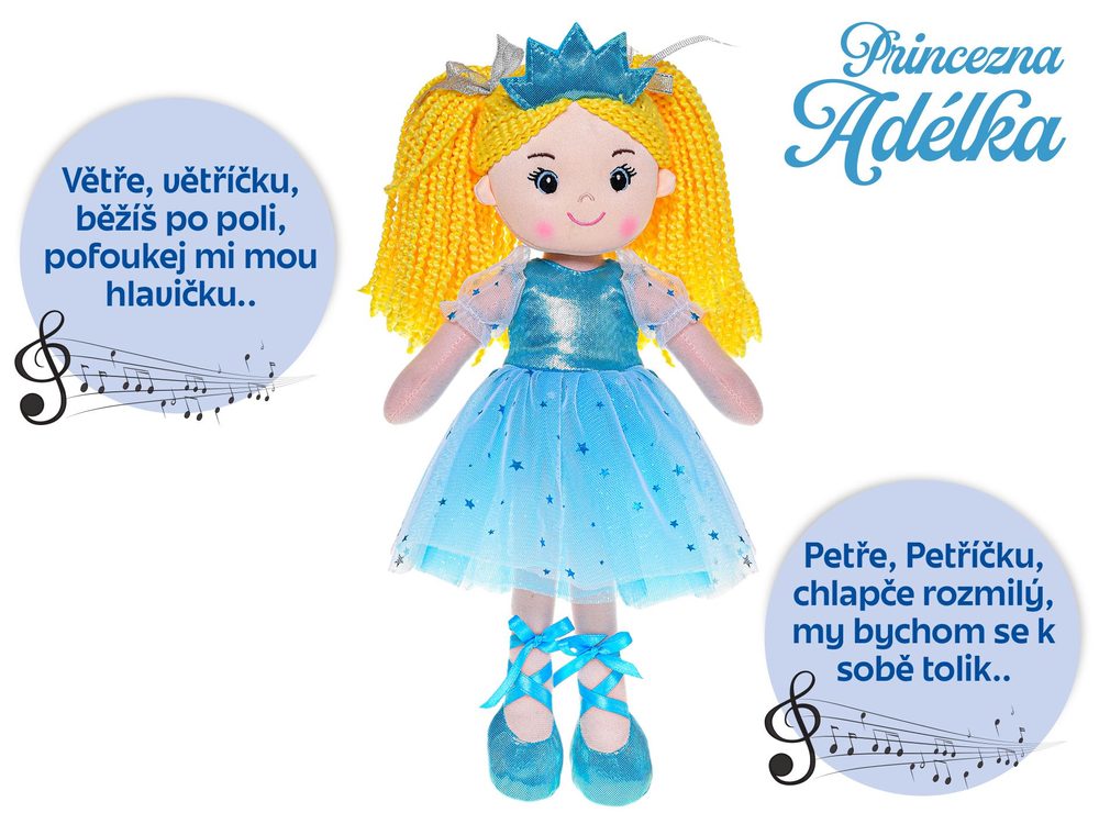 Levně Panenka Princezna Adélka 35cm česky zpívající, Mikro Trading, W046416