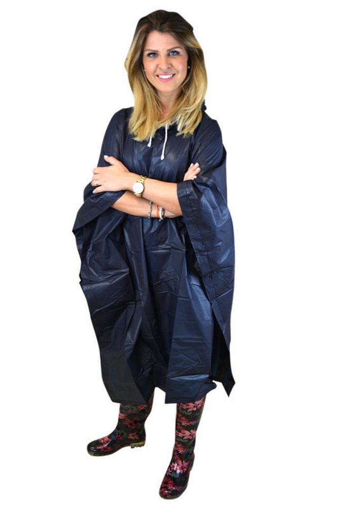 Levně poncho pro dospělé, Pidilidi, PL0064, modrá