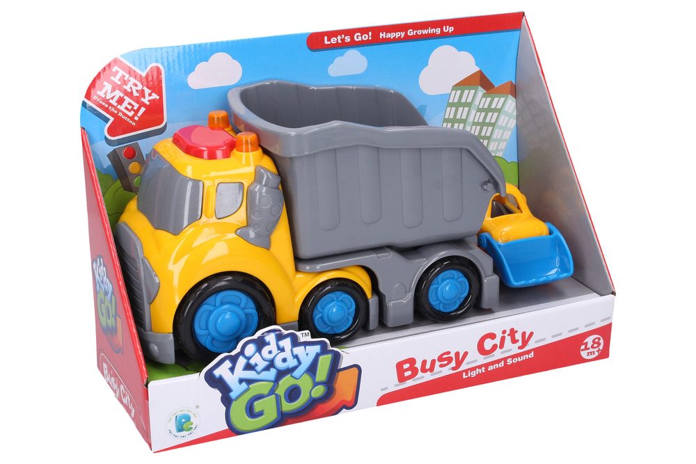 Kiddy Car billenőautó effektekkel 19,5 cm buldózer 8 cm, Wiky Vehicles, W012385