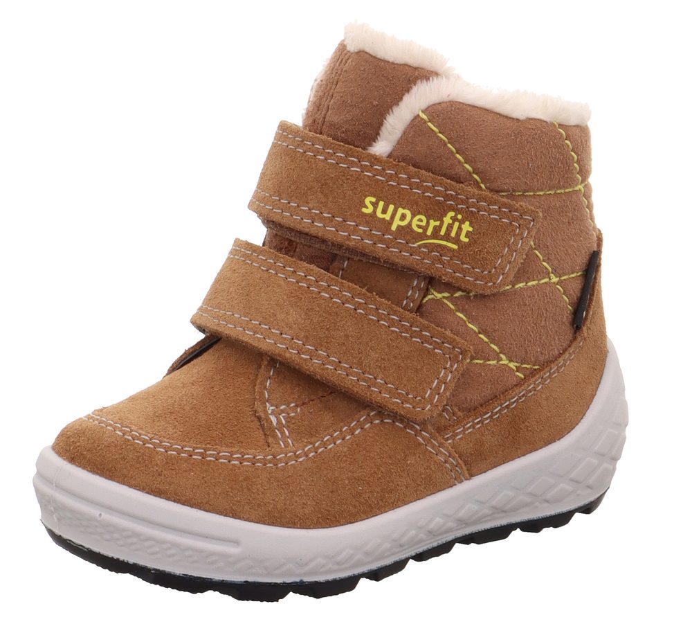 Dětské zimní boty GROOVY 2.0 Brown/Yellow Gore-TEX, Superfit,1-106314-3000 - 28