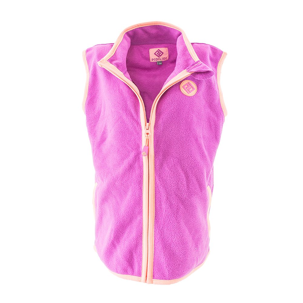Levně dívčí vesta propínací fleezová, Pidilidi, PD1120-03, růžová - 146