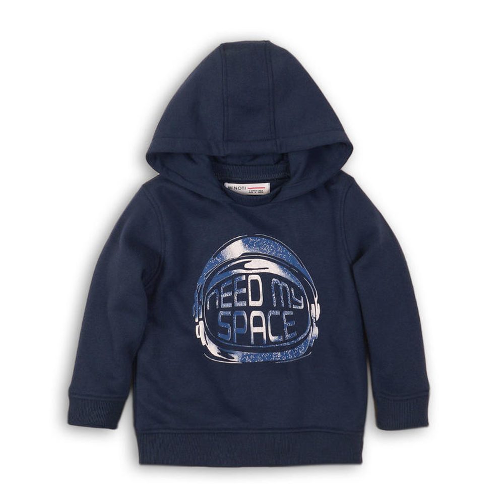 E-shop Mikina chlapčenská s kapucňou, Minoti, TB FLEECE HOODY 1, tmavě modrá - 68/80 | 6-12m