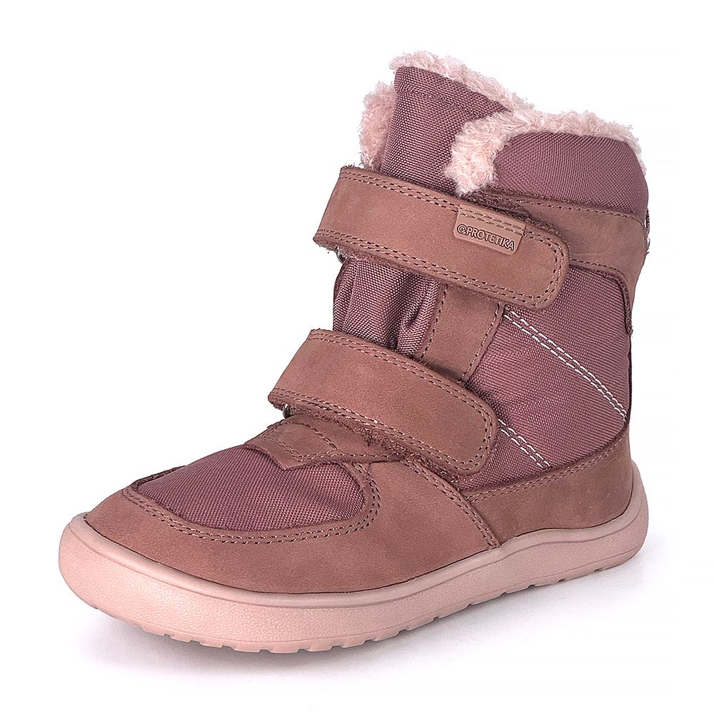 Dívčí zimní barefoot boty PRO-tex LORA OLD PINK - 30