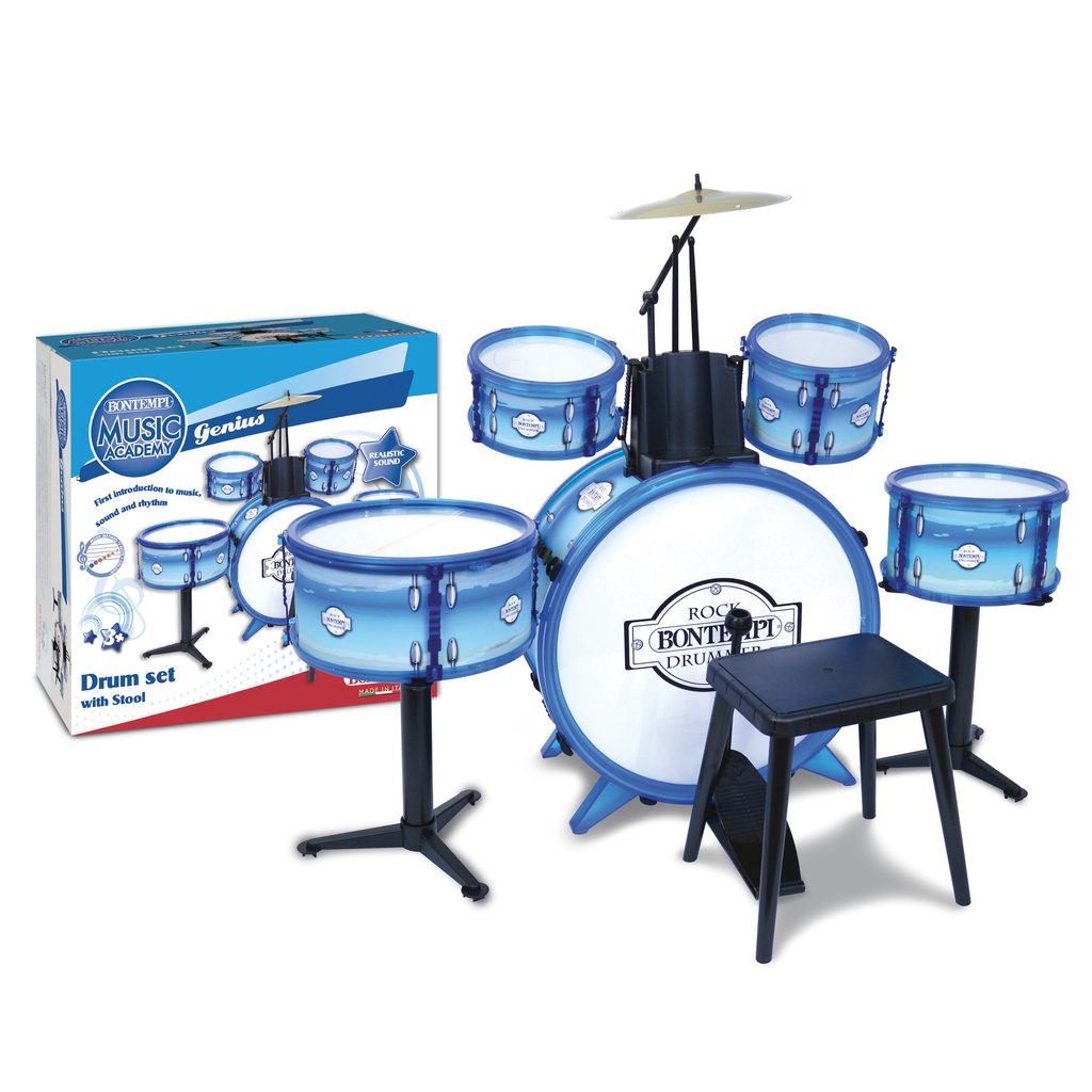 Bontempi Sada rockových bicích se stoličkou 85 x 65 x 68 cm, Bontempi, W011492