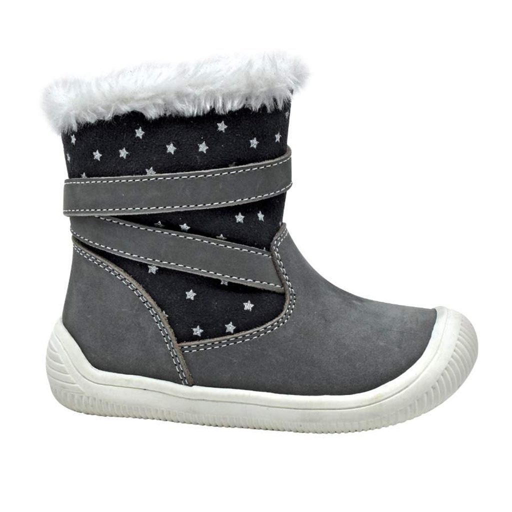 dievčenské zimné topánky Barefoot LYDA, protetika, sivé - Pidilidi.sk