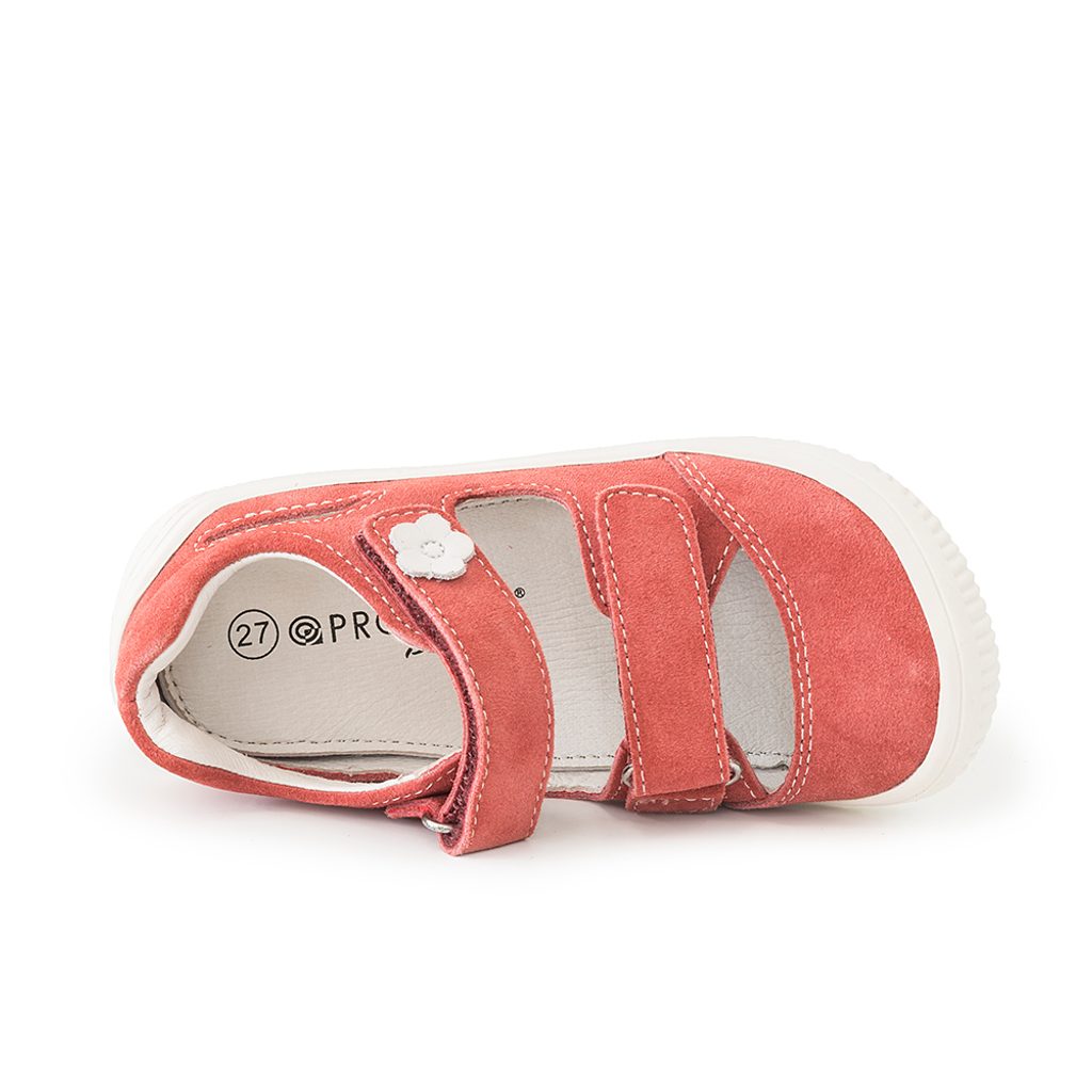 dievčenské sandále Barefoot MERYL KORAL, Protetika, červená - Pidilidi.sk