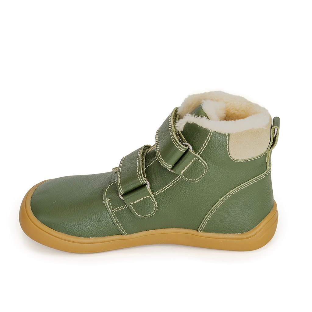 Chlapčenské zimné topánky Barefoot DENY KHAKI, Protetika, zelená -  Pidilidi.sk