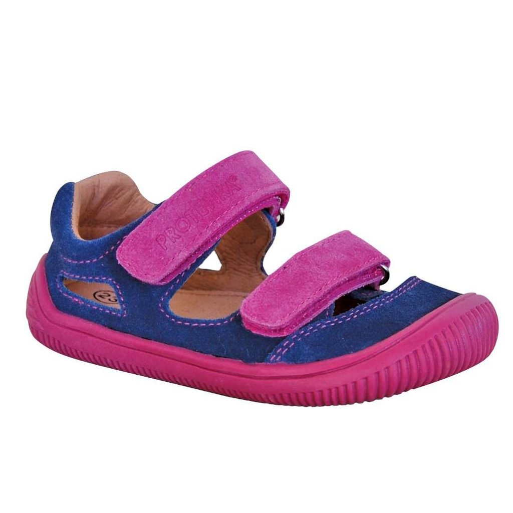 dievčenské topánky sandále Barefoot BERG BLUE, Protetika, tmavo modrá -  Pidilidi.sk