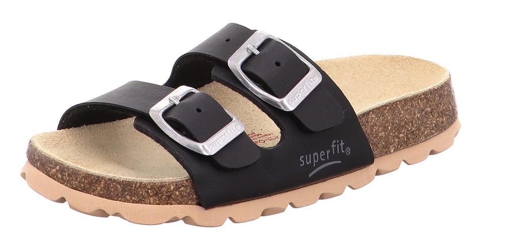 Chlapčenské korkové papuče FOOTBED, Superfit, 0-800111-0000, čierna -  Pidilidi.sk