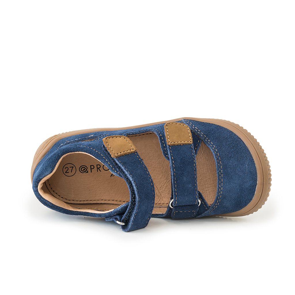 chlapčenské sandále Barefoot MERYL BROWN, Protetika, modro-hnedé -  Pidilidi.sk