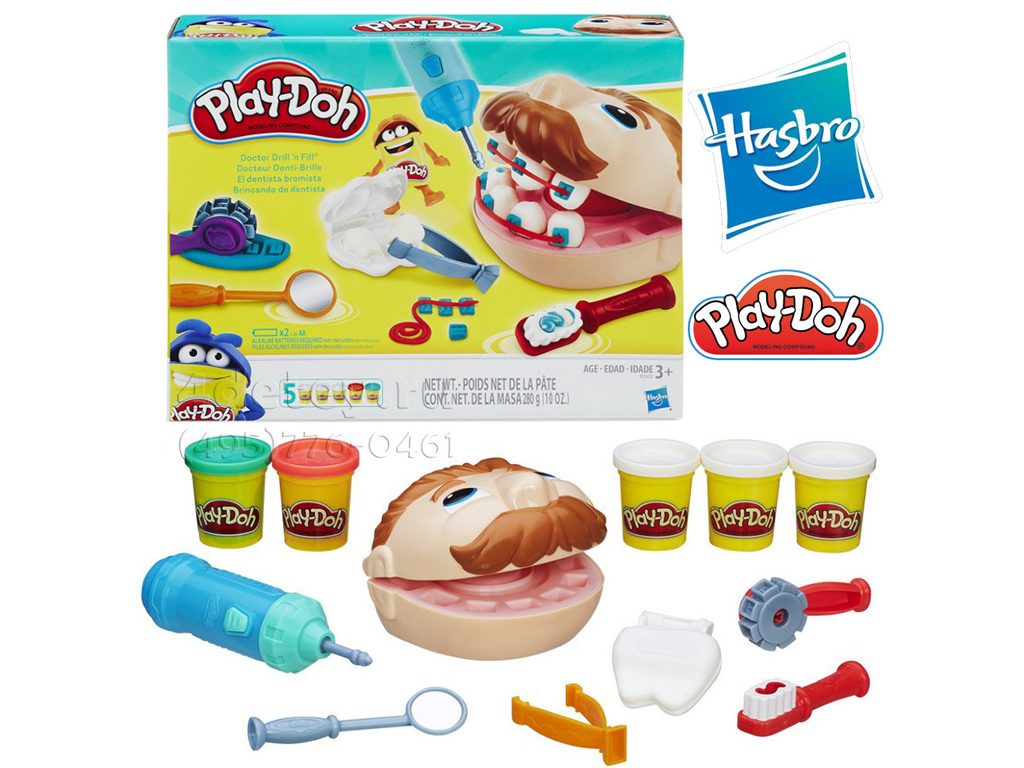 Play-Doh Dr. Zubár Drill "n Fill, Hasbro Play-Doh, W700521 - Pidilidi.sk