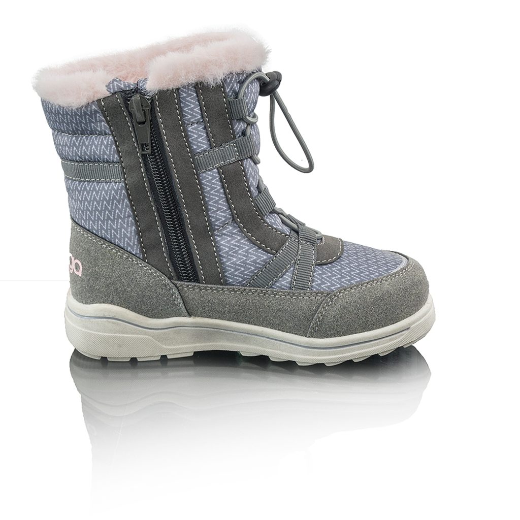 dívčí zimní boty s kožíškem ICEFOX, stahování, boční zip, BUGGA, B00170-03,  růžová - Pidilidi.cz