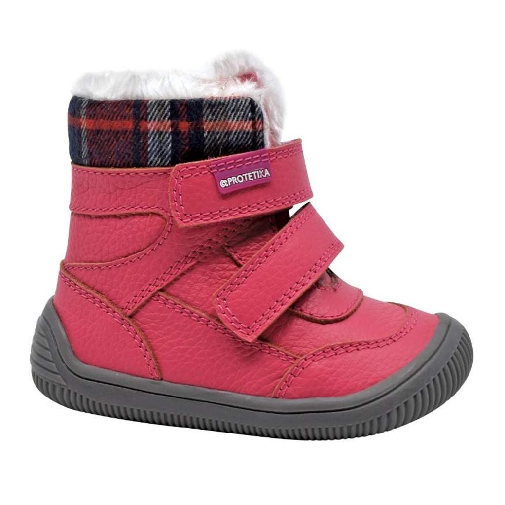 dievčenské zimné topánky Barefoot TAMIRA KORAL, protetika, červená -  Pidilidi.sk
