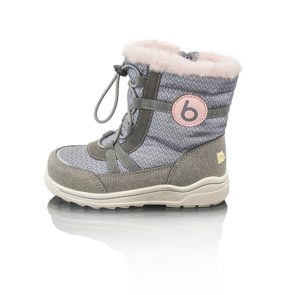 Dievčenské zimné topánky s kožušinou ICEFOX, sťahovacie, bočný zips, BUGGA,  B00170-03, ružová - Pidilidi.sk