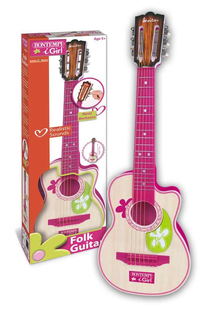 Klasická kytara se 6 kovovými strunami 70 x 22,5 x 8 cm, Bontempi, W011507  - Pidilidi.cz