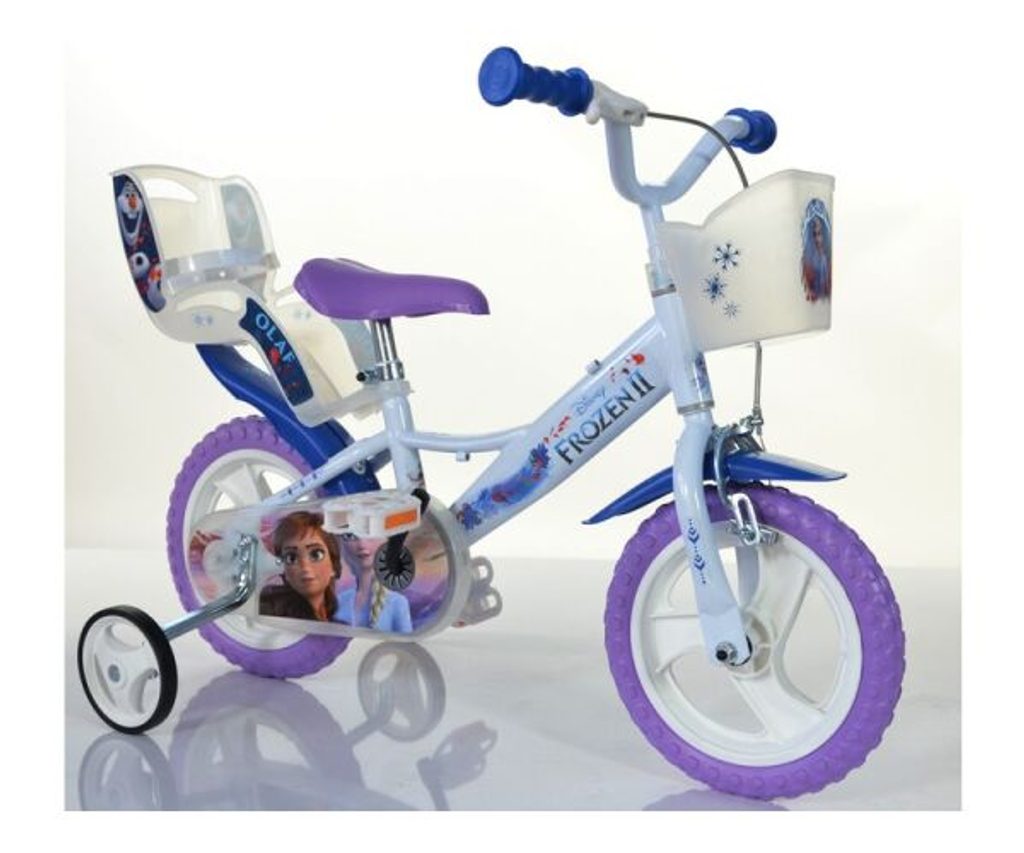 Detský bicykel so sedadlom pre bábiku a košíkom Frozen 2, Dino Bikes,  W012699 - Pidilidi.sk