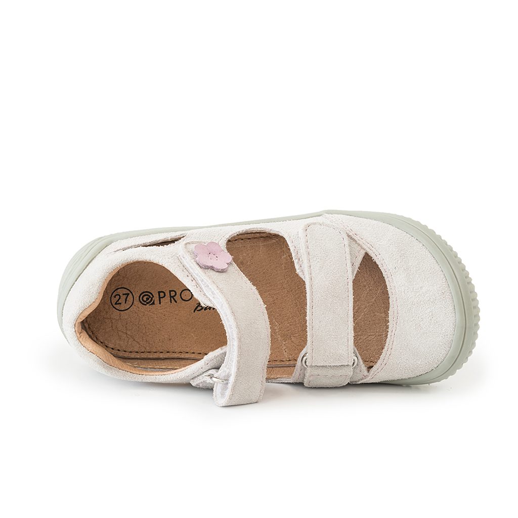 dievčenské sandále Barefoot MERYL GRIS, Protetika, béžová - Pidilidi.sk