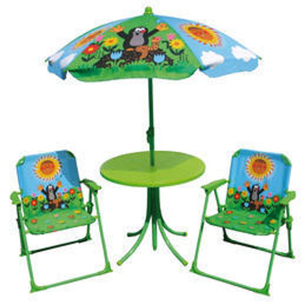 Zahradní set Krtek židle + stolek + deštník, WIKY, 170401 - Pidilidi.cz