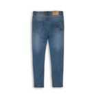 Pantaloni din denim pentru fete cu elastic, Minoti, Wilderness 7, albastru