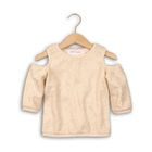 Blúz lányoknak csupasz vállakkal, Minoti, SHIMMER 5, bézs színű