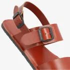 Sandale pentru femei desculțe GROUNDIES Kos Cognac, maro