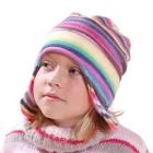čiapky dievčenské fleezová, Bugga, PD621, mix