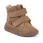 Detské zimné barefoot topánky ZERU TEX FURRY Beige Froddo G2110151-8