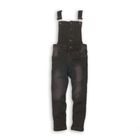 Pantaloni cu bretele pentru fetițe, Minoti, TWIST 5, negru