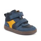 Chlapčenské celoročné kožené členkové barefoot topánky LOOP HIGH-TOPS DARK BLUE Froddo G2110157