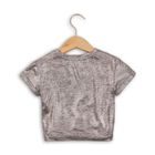 Pantaloni sclipiciosi pentru fete cu elastan, Minoti, VOID 13, gri