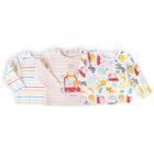 Tričko kojenecké s dlouhým rukávem 3pack, Minoti, Car 8, bílá