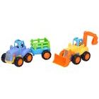 Traktor + ťahač / rýpadlo so zotrvačníkom, 16 cm, Wiky Vehicles, W110946