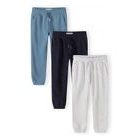 Slim fit fiú melegítőnadrág rugalmas derékkal és húzózsinórral, 3 db-os csomag Minoti 29FLEECE286