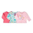 Tricou pentru sugari, cu mânecă lungă 3 buc, Minoti, Ladybug 4, fetiță