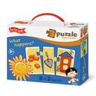 Krabice s naučným puzzle Far Far Land Činnosti trojice se 24 dílky