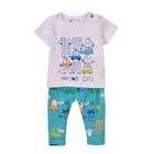 Detská súprava - tričko a tepláky, Minoti, Transport 1, modrá