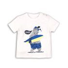 Tricou pentru băieți, cu mânecă scurtă, Minoti, HOLIDAY 4, alb